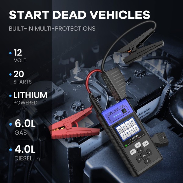 MUCAR JS501 2-in-1 Jump Starter and Car Diagnostic Tool