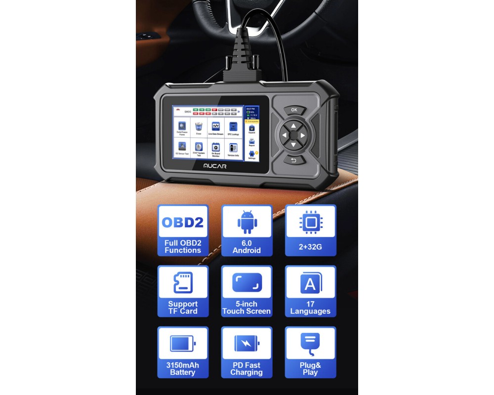 One-Stop Solution for Comprehensive Vehicle Diagnostics, the MUCAR CDE900 PRO.